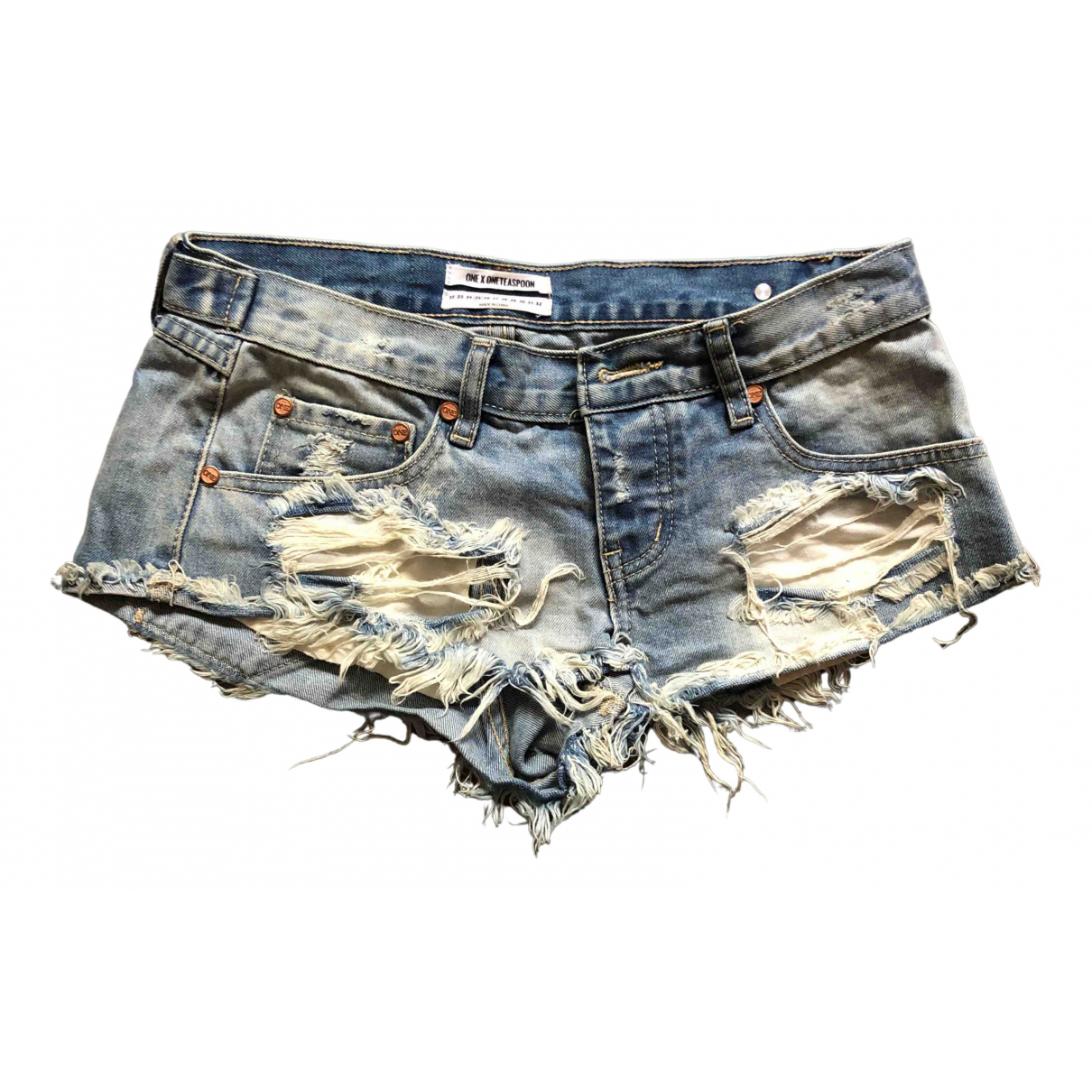 Blue denim - jeans shorts One Teaspoon 